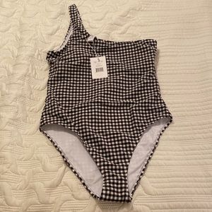 NWT Andie Swim Size Large “Nantucket” one-shoulder one-piece
